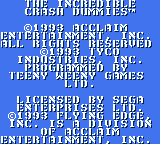 Incredible Crash Dummies screenshot 2 for Sega Game Gear
